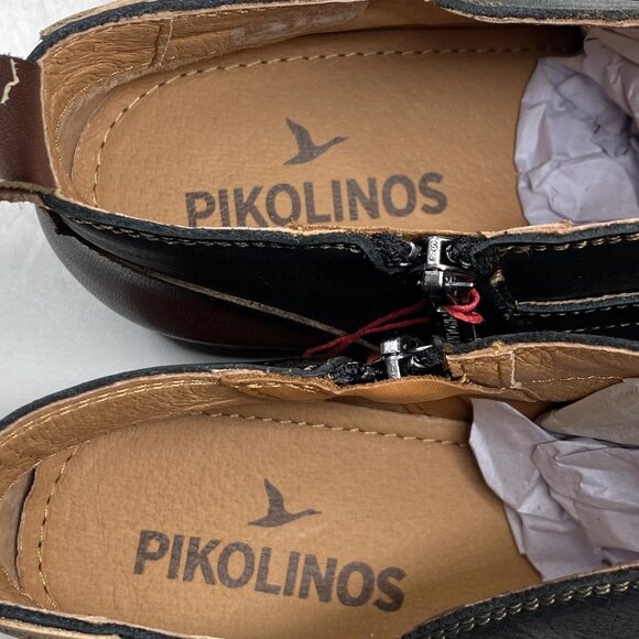 Pikolinos Women’s Malaga Leather Ankle Booties – Size 10/10.5 – Black/Brown - Picture 2 of 9